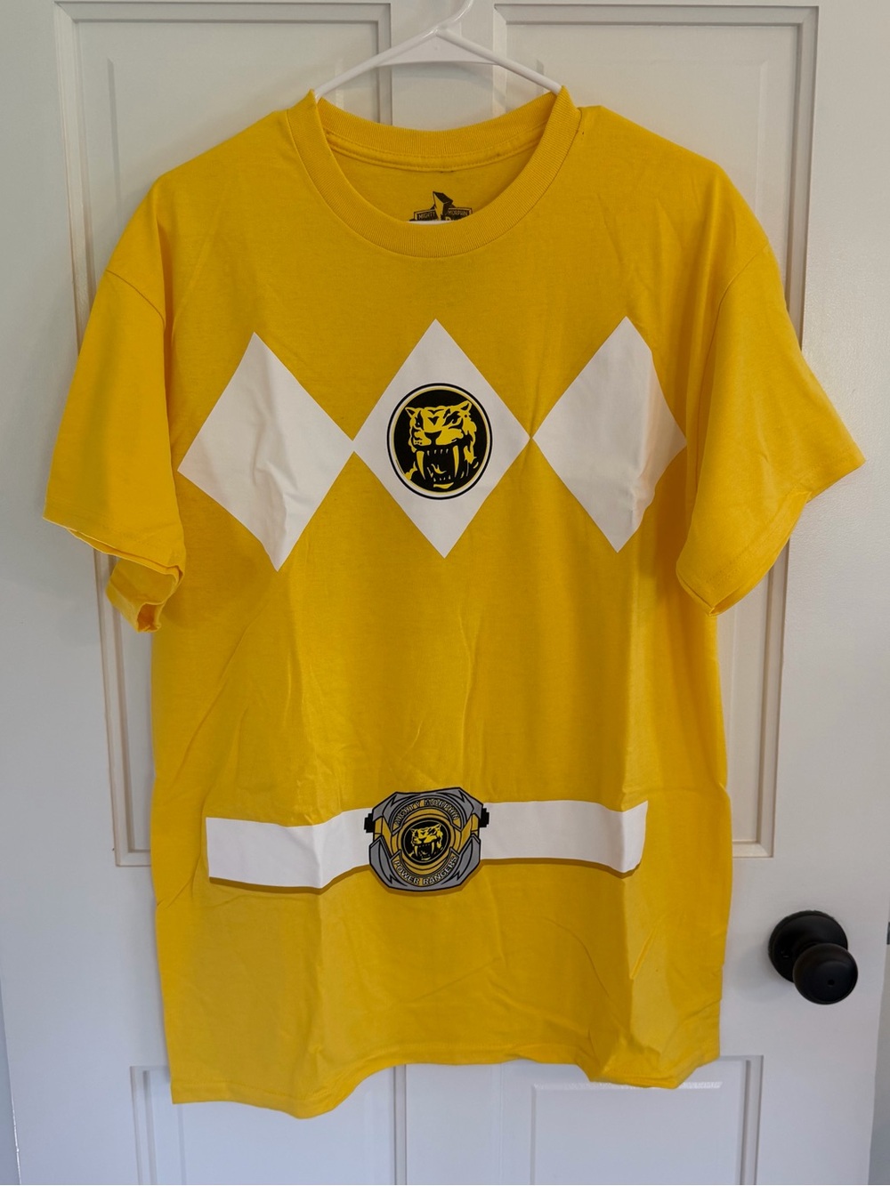 Mighty Morphin Power Rangers Yellow Ranger Costume T-Shirt Adult Large